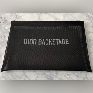 DIOR Backstage Black Mesh Zip Large Cosmetic Makeup Travel Bag Ltd NEW HOLIDAY